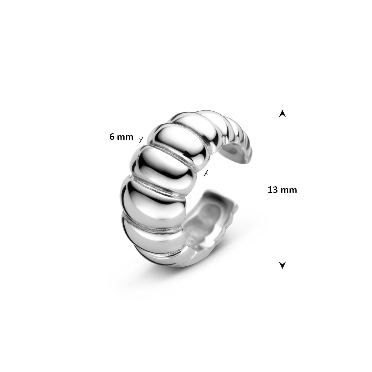 Ear cuff in argento – accento moderno senza piercing