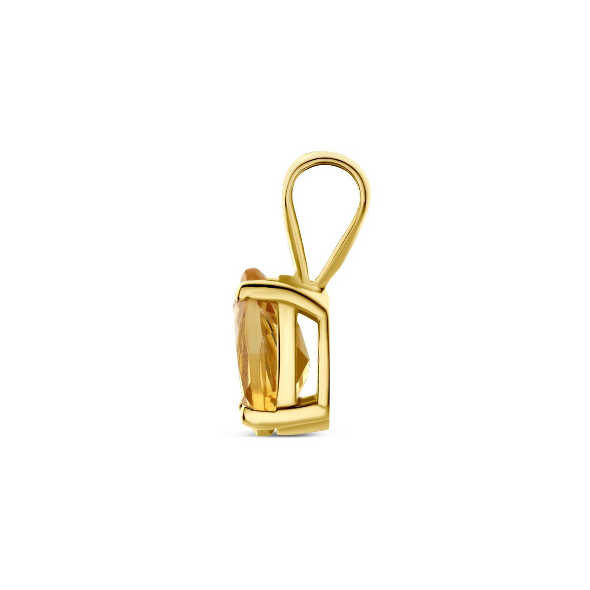 Ciondolo in oro giallo 14k con citrino