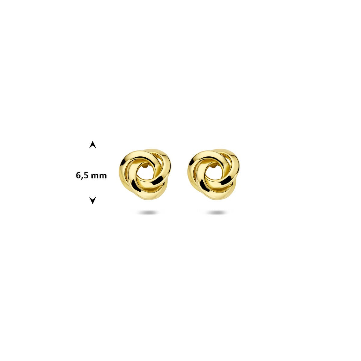 Orecchini a bottone in oro con nodo – 14k