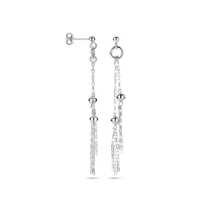 Zilveren lange oorhangers – gerhodineerd 925 zilver