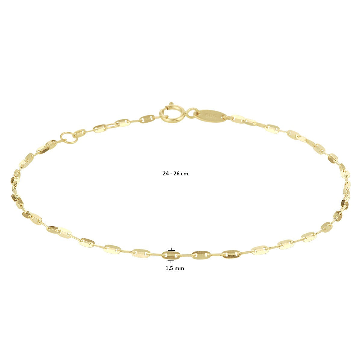 Cavigliera d'oro da donna – oro giallo 14k