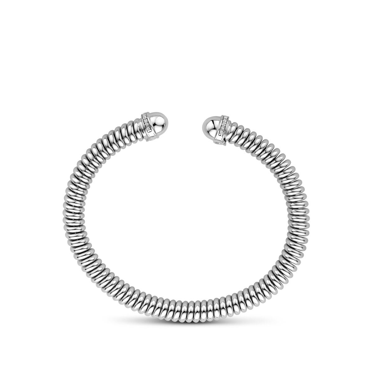 Bracciale da donna in argento – bracciale rigido rodiato