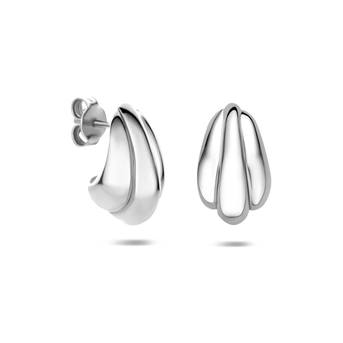 Orecchini a Perno in Argento 925 Rodiato 16,5 x 10 mm