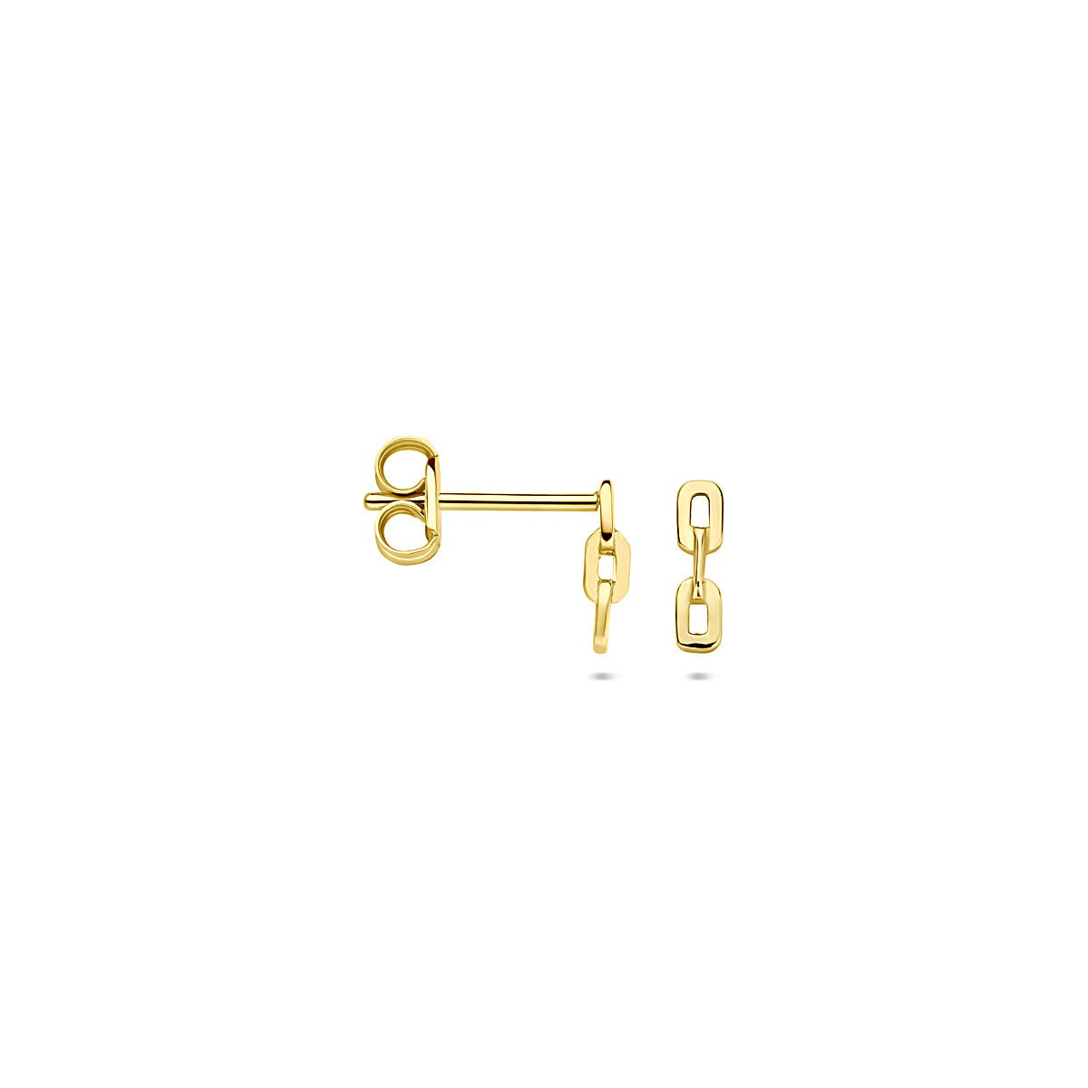 Orecchini a bottone a barretta in oro giallo 14k – 7 x 2 mm