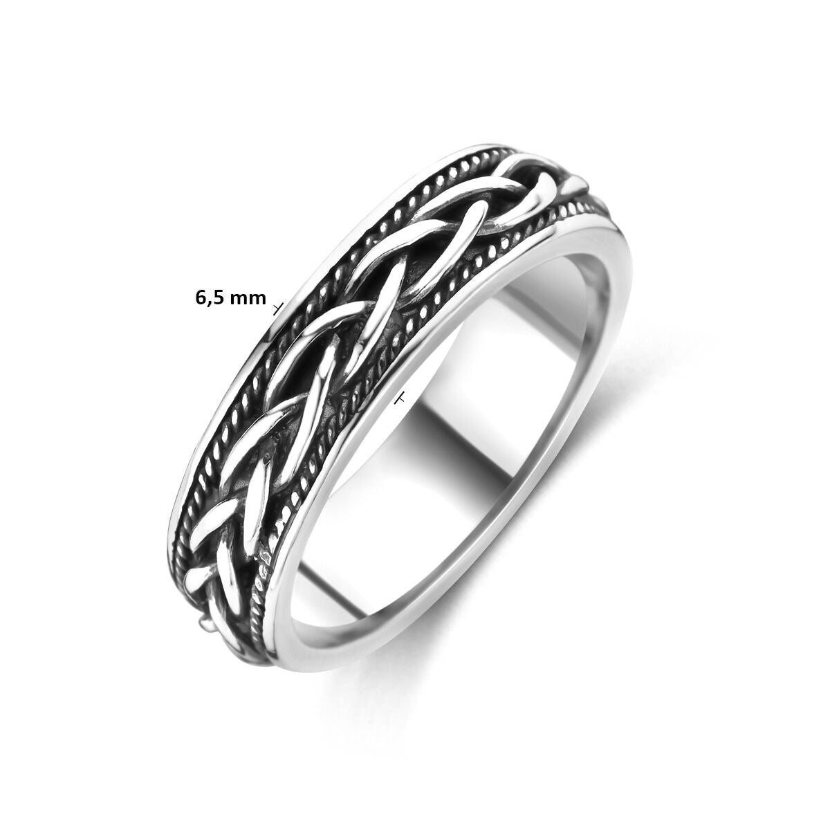 Anello da uomo in argento ossidato – elegante anello in argento 925 dallo stile deciso