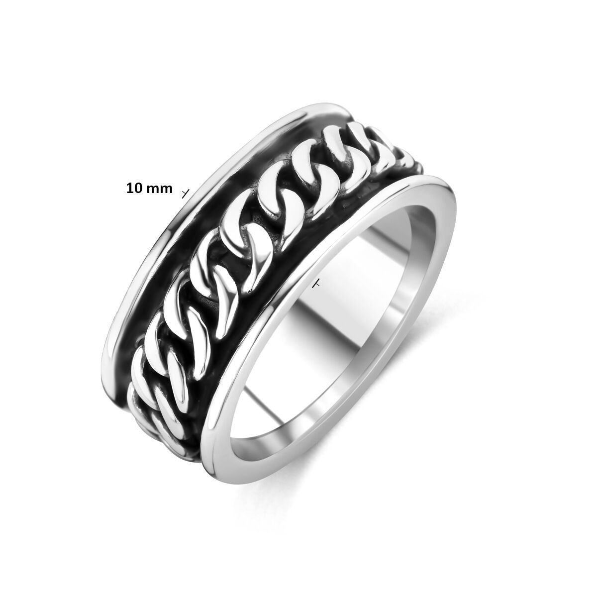 Anello da uomo in argento ossidato – robusto anello in argento 925 con finitura caratteristica