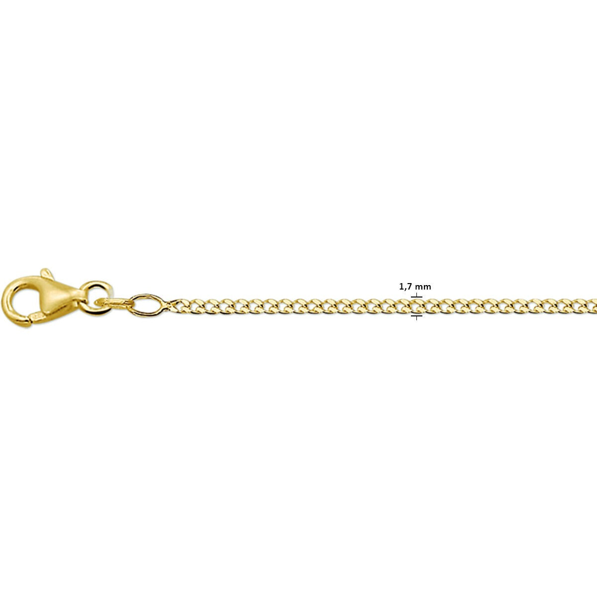 Collana gourmette in oro giallo 14k unisex
