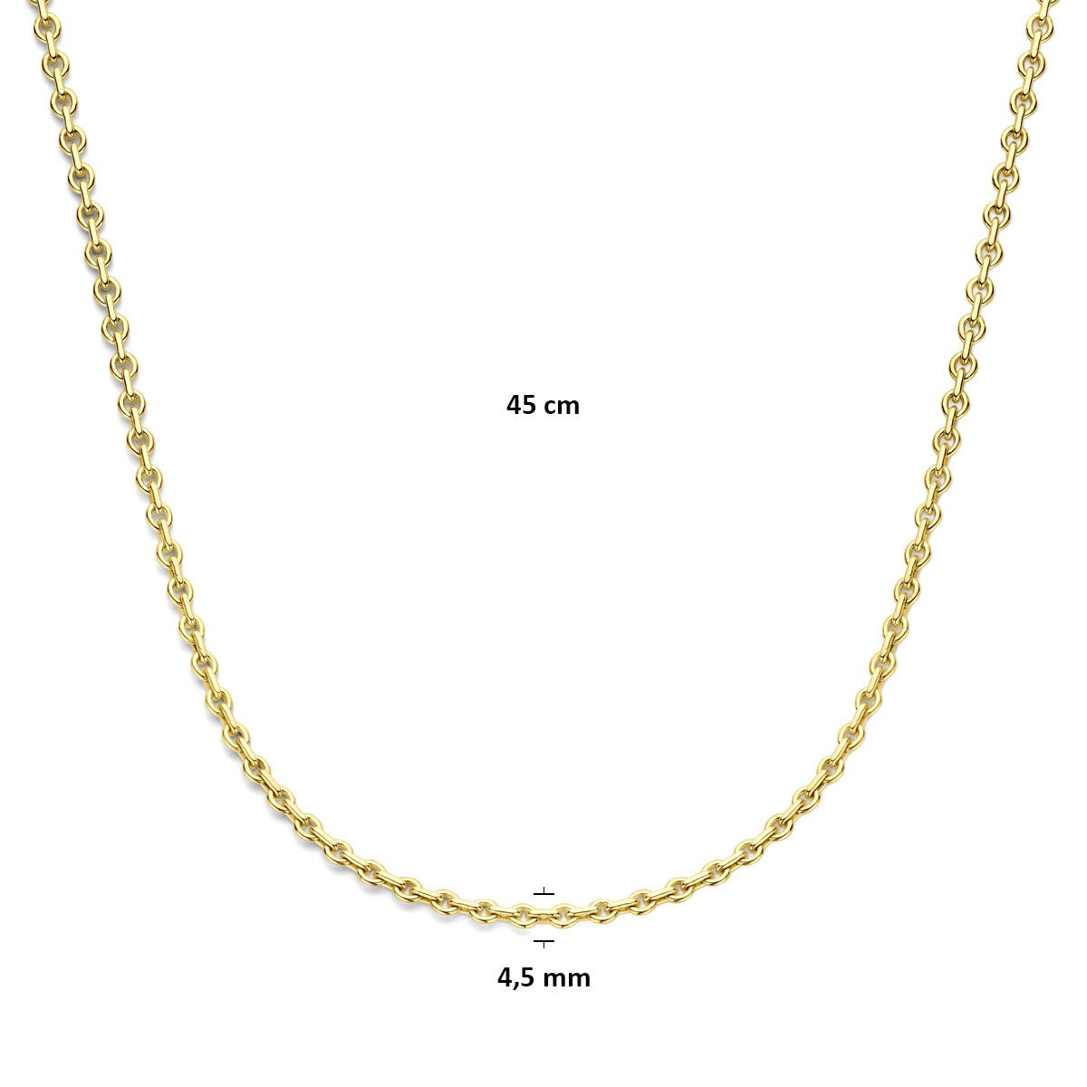 Collana in oro giallo 14k con anima d'argento – collana ancora Silgold