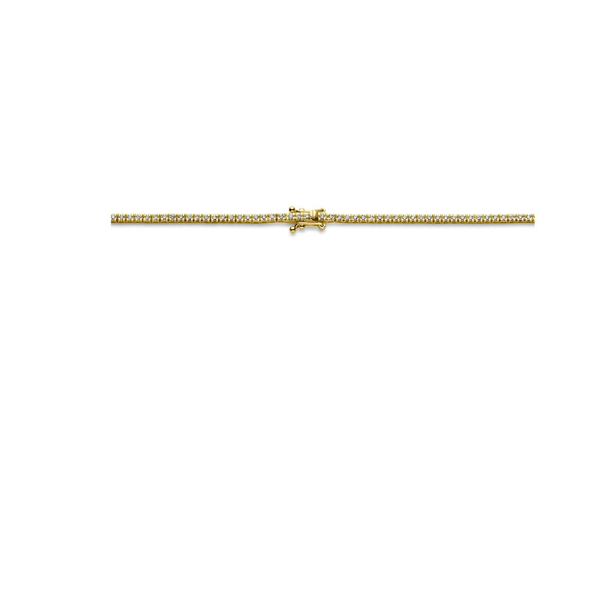 Collana tennis in oro giallo 14k con diamanti lab grown – 2.00ct