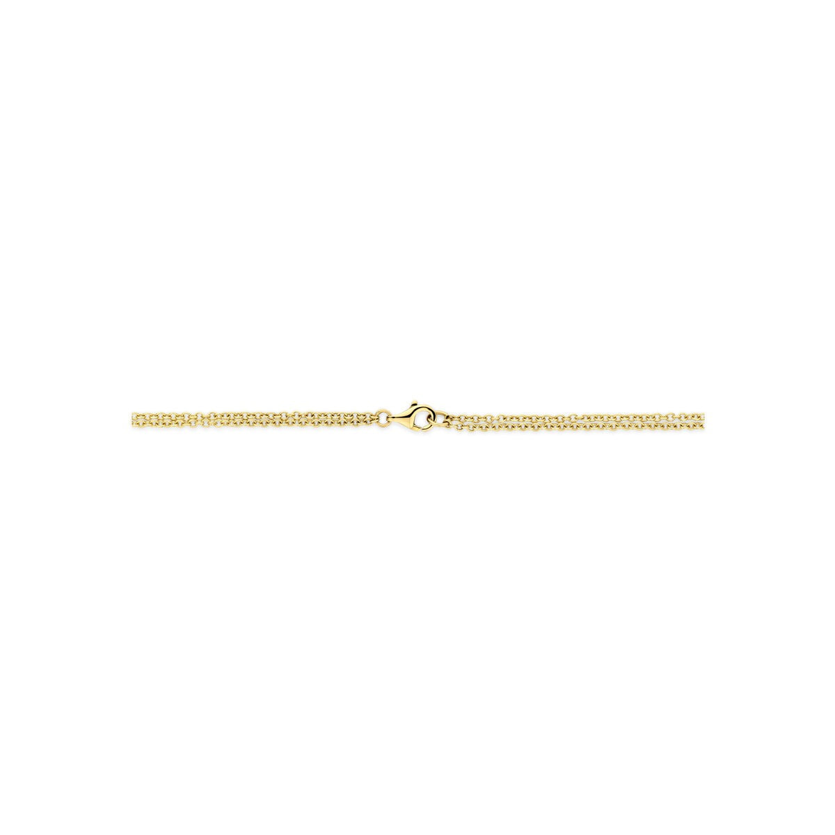 Collana in oro bicolore 14k con ciondolo diamante