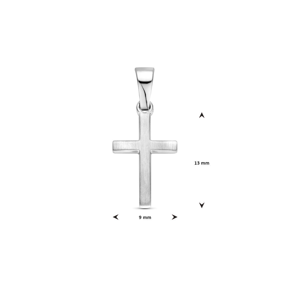 Ciondolo croce in argento – argento 925 rodiato