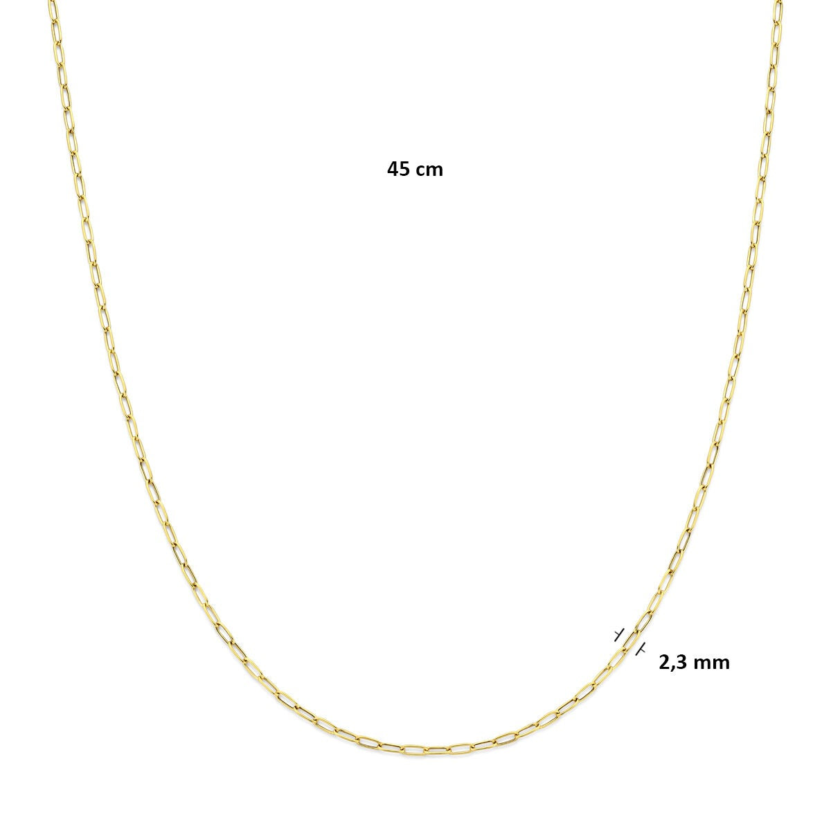 Collana in oro giallo 14k con maglia ad ancora