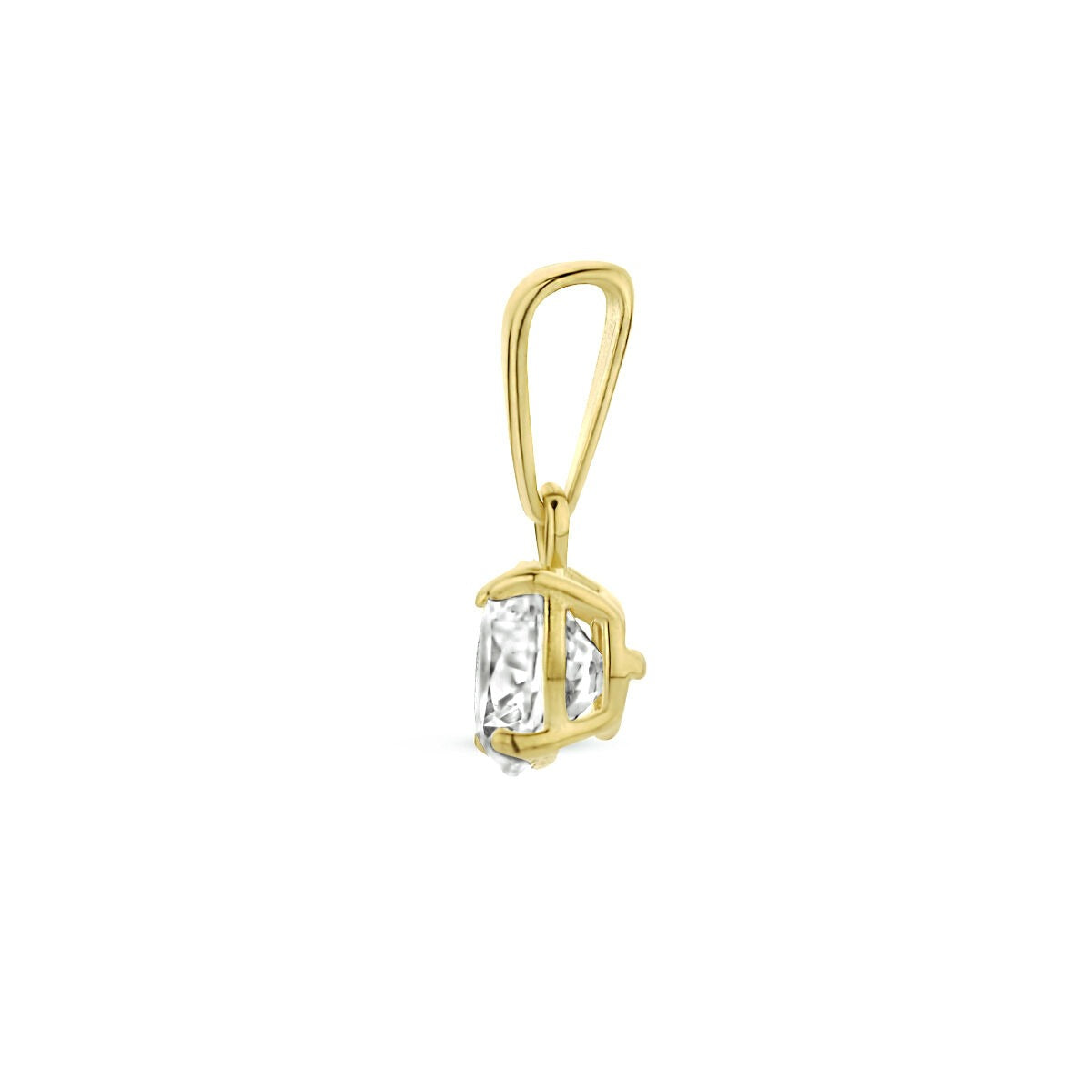 Ciondolo d'oro con zirconia – 9k oro giallo, taglio brillante