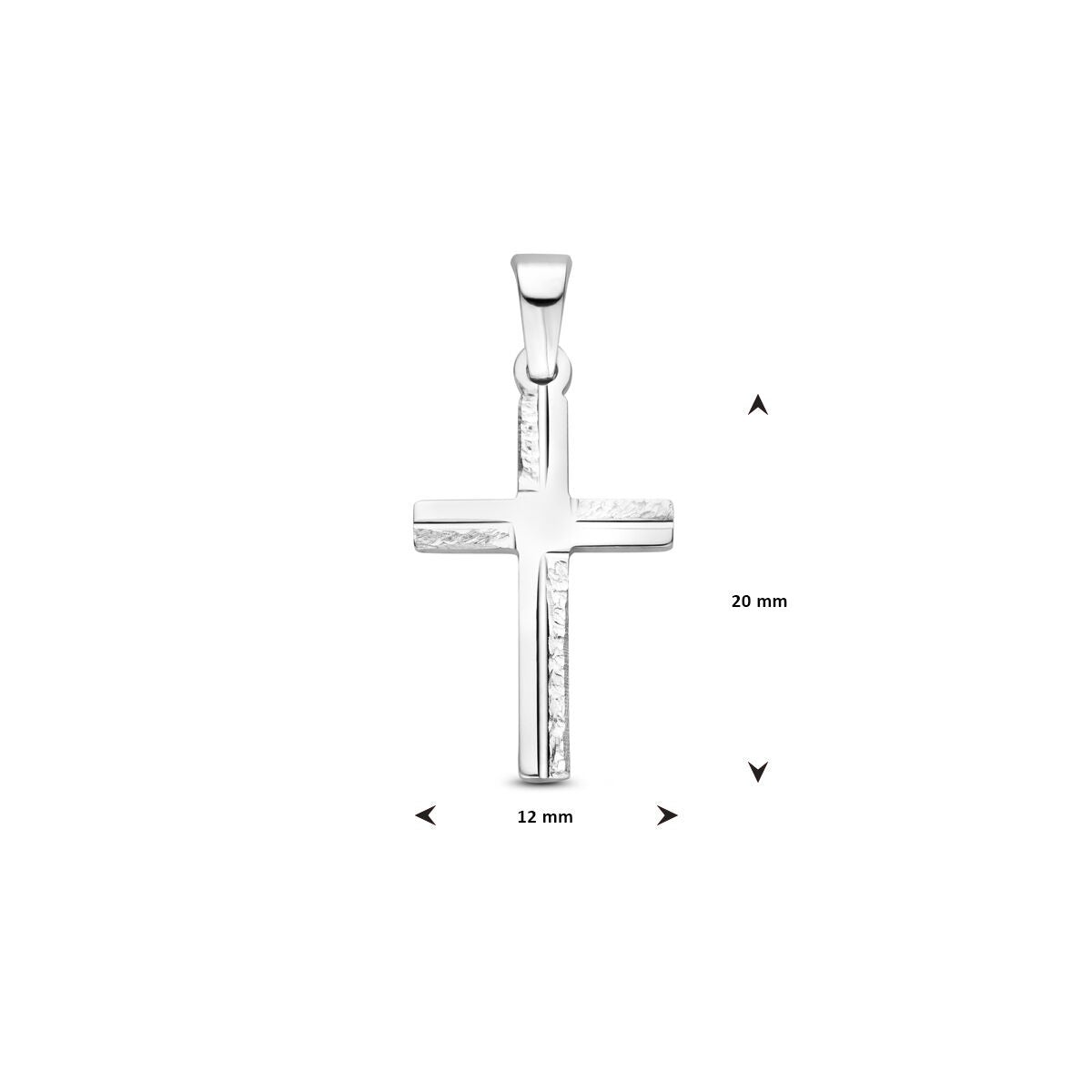 Ciondolo croce in argento – argento 925 rodiato