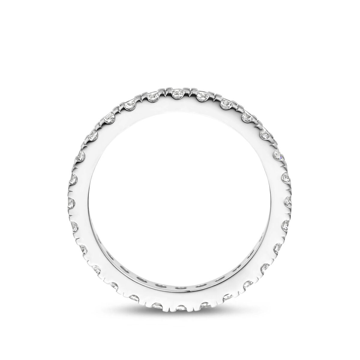 Anello in argento 925 rodiato con zircone 2.2 mm
