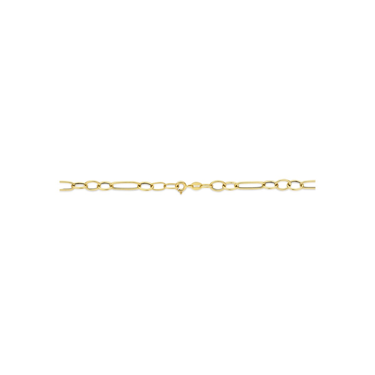 Collana a maglia in oro giallo 14k Ancora