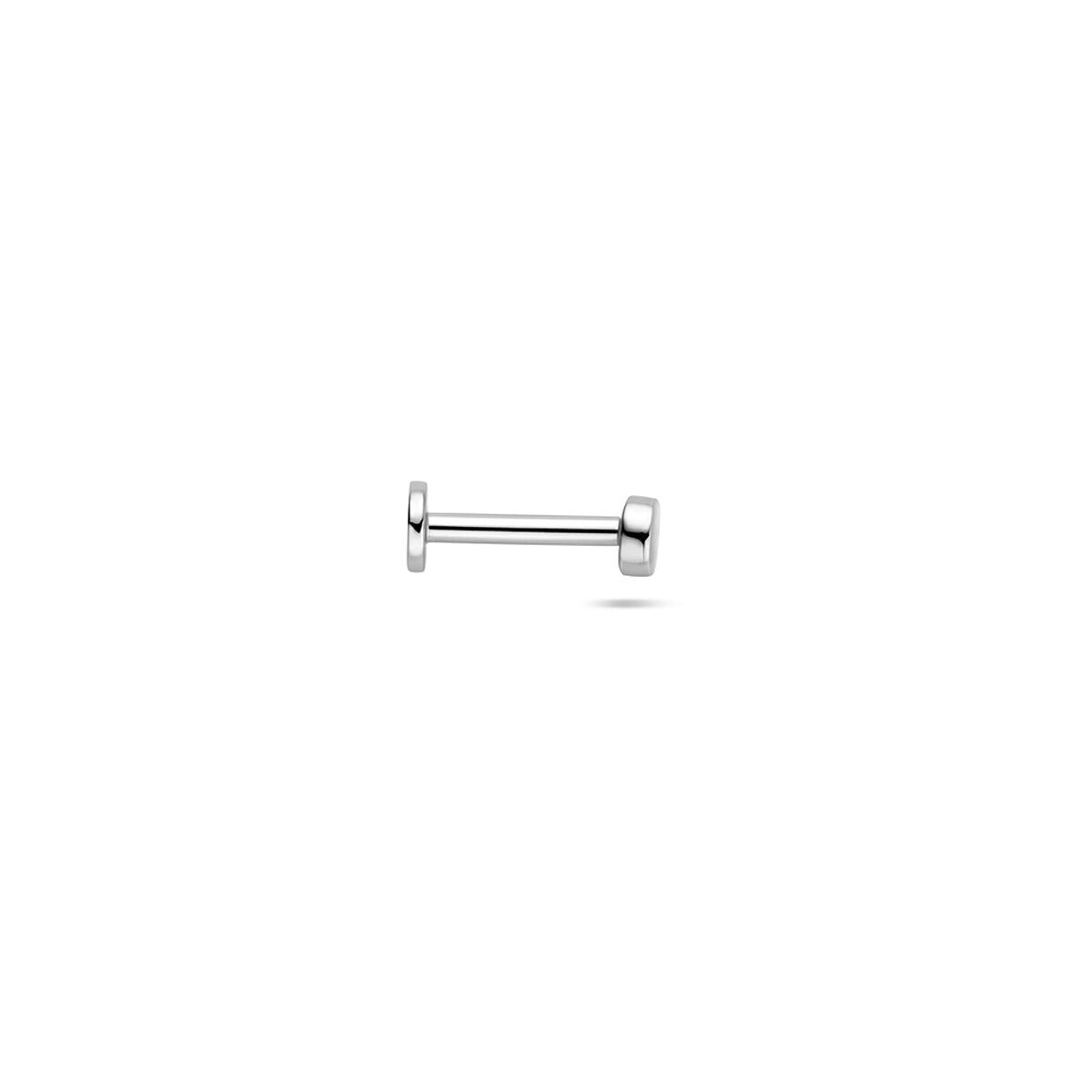 Piercing flat back rotondo in argento - argento 925 rodiato