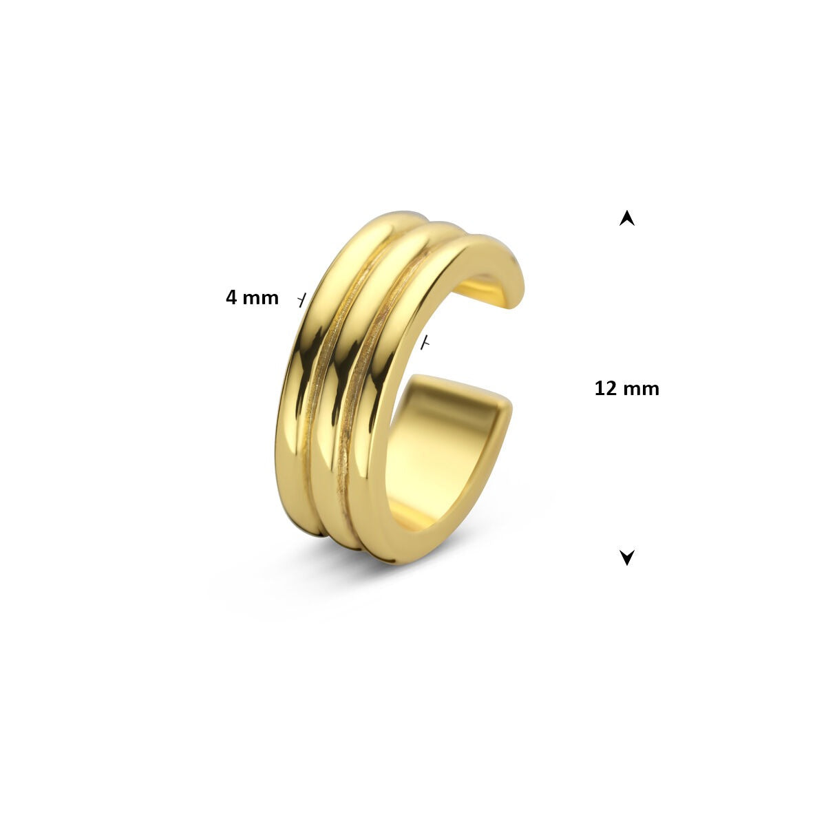 Ear cuff in argento dorato – accento minimalista in oro senza foro