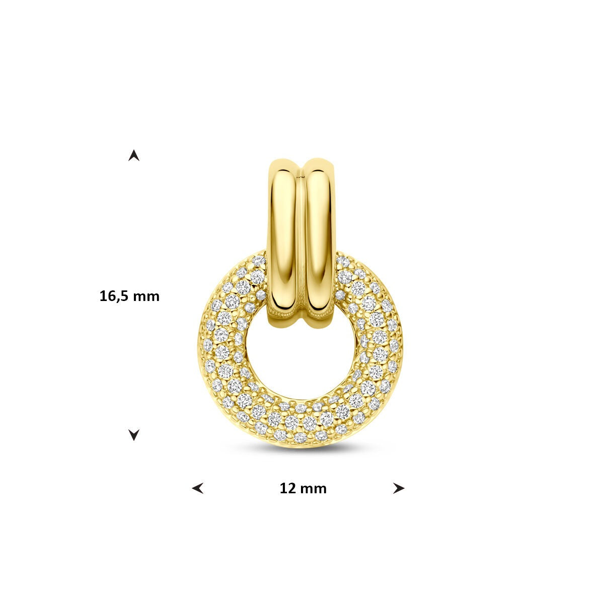 Ciondolo da donna in oro giallo 14k con diamante – 0.19ct