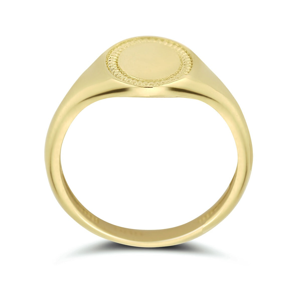 Anello a Sigillo Ovale in Oro Giallo 9k