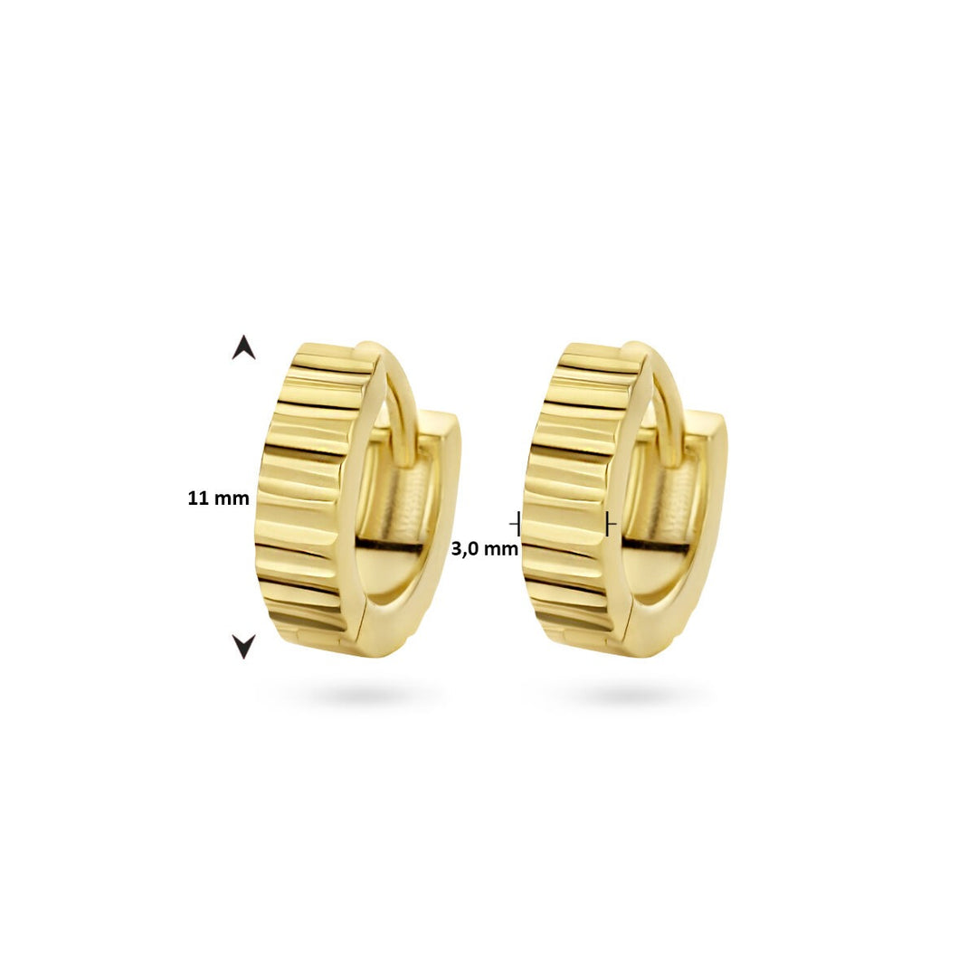 Verguld Zilveren Klapoorringen – 11 mm