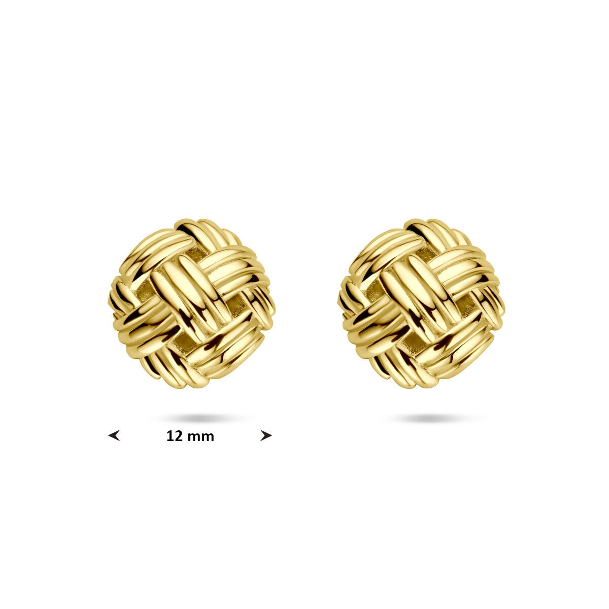 Orecchini a lobo in oro giallo 14k 12mm – Orecchini da donna