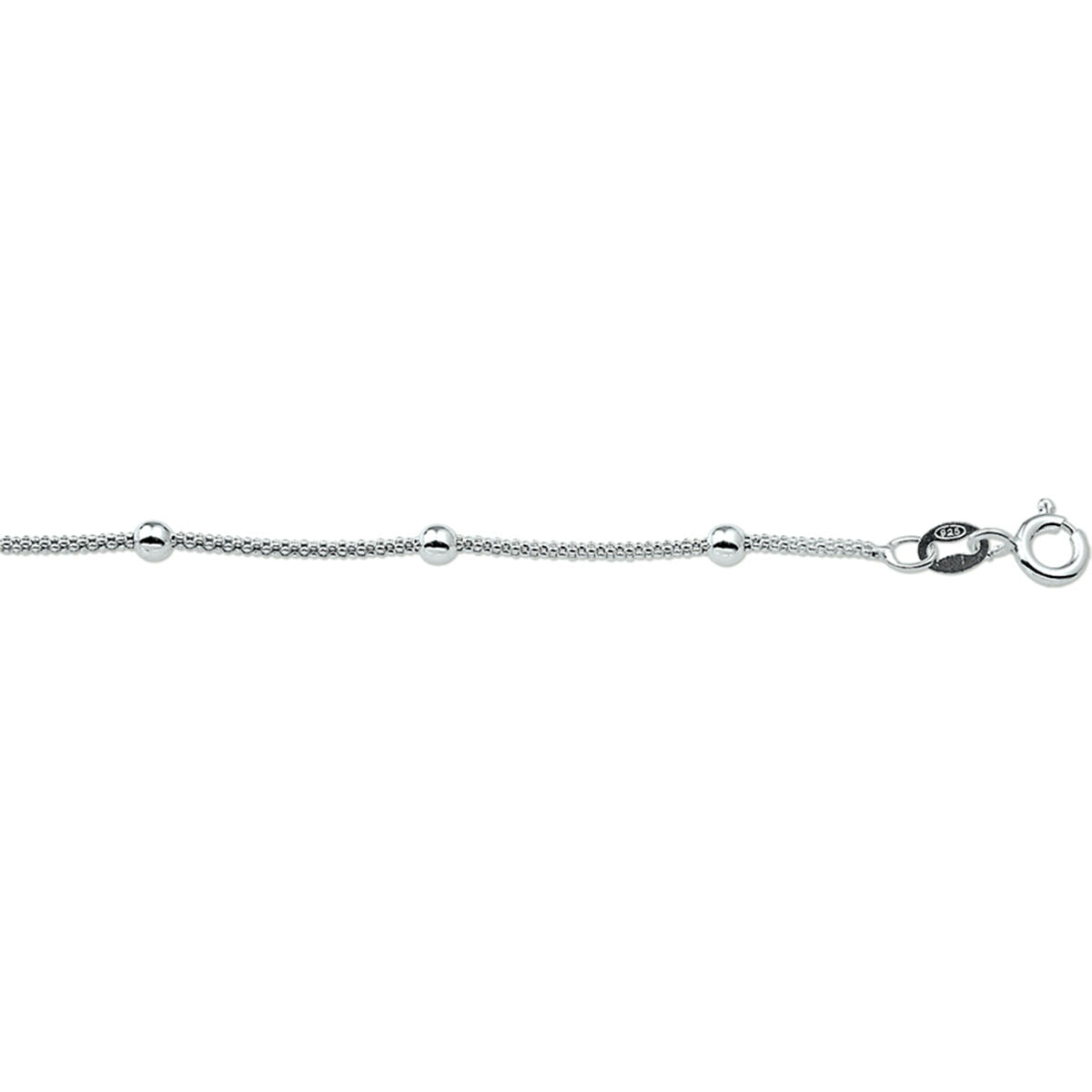 Collana d'argento senza ciondolo – collier intrecciato con palline