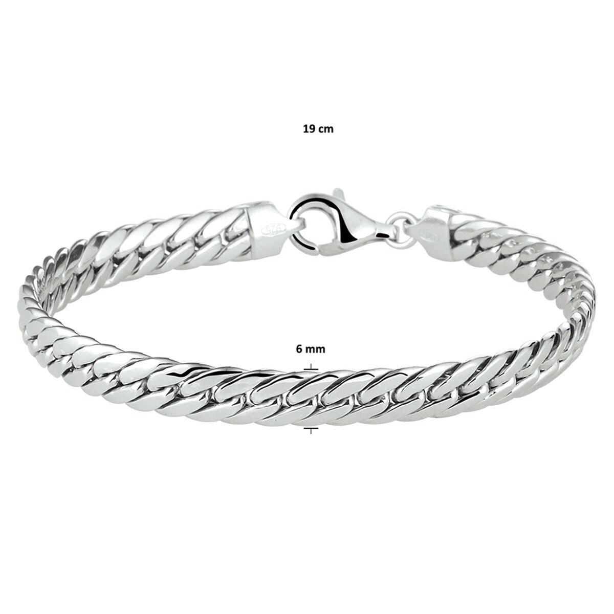 Bracciale gourmette in argento – rodiato 925