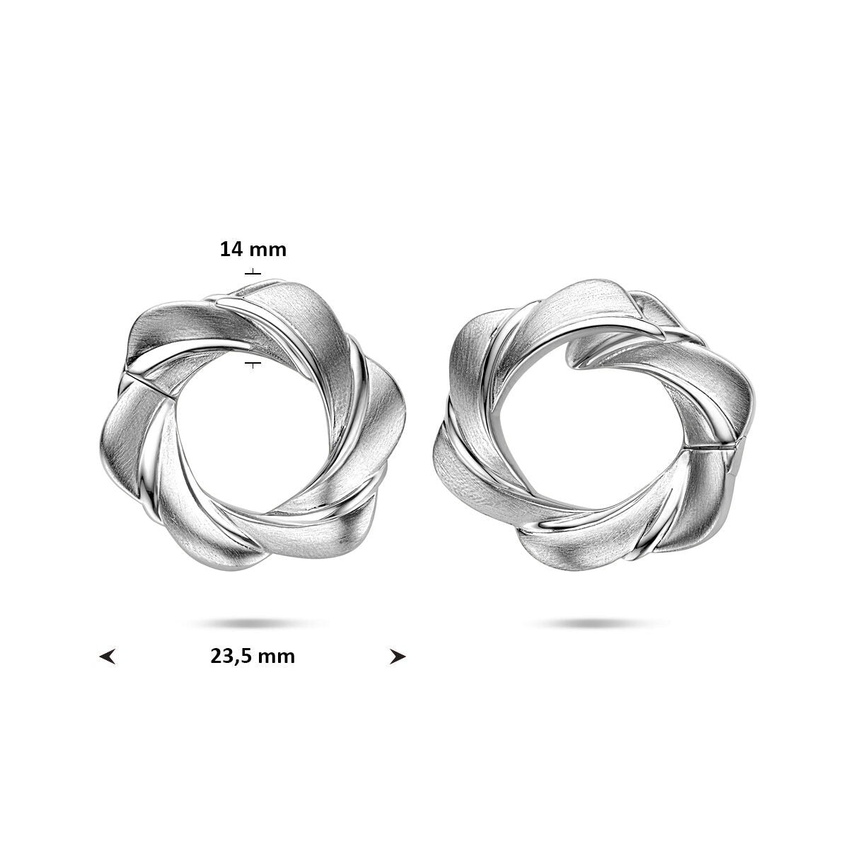 Orecchini a cerchio in argento – argento 925 rodiato