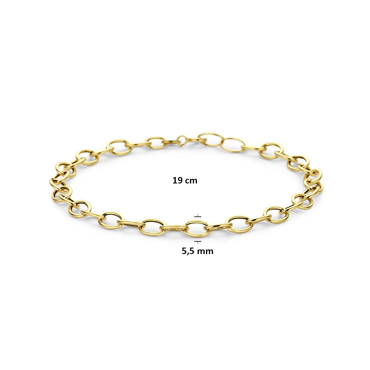 Bracciale in oro giallo 14k con maglia à ancora