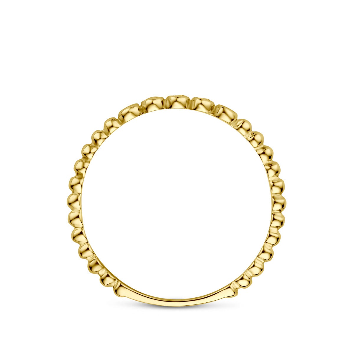 Anello in oro giallo 14k con zirconi entourage