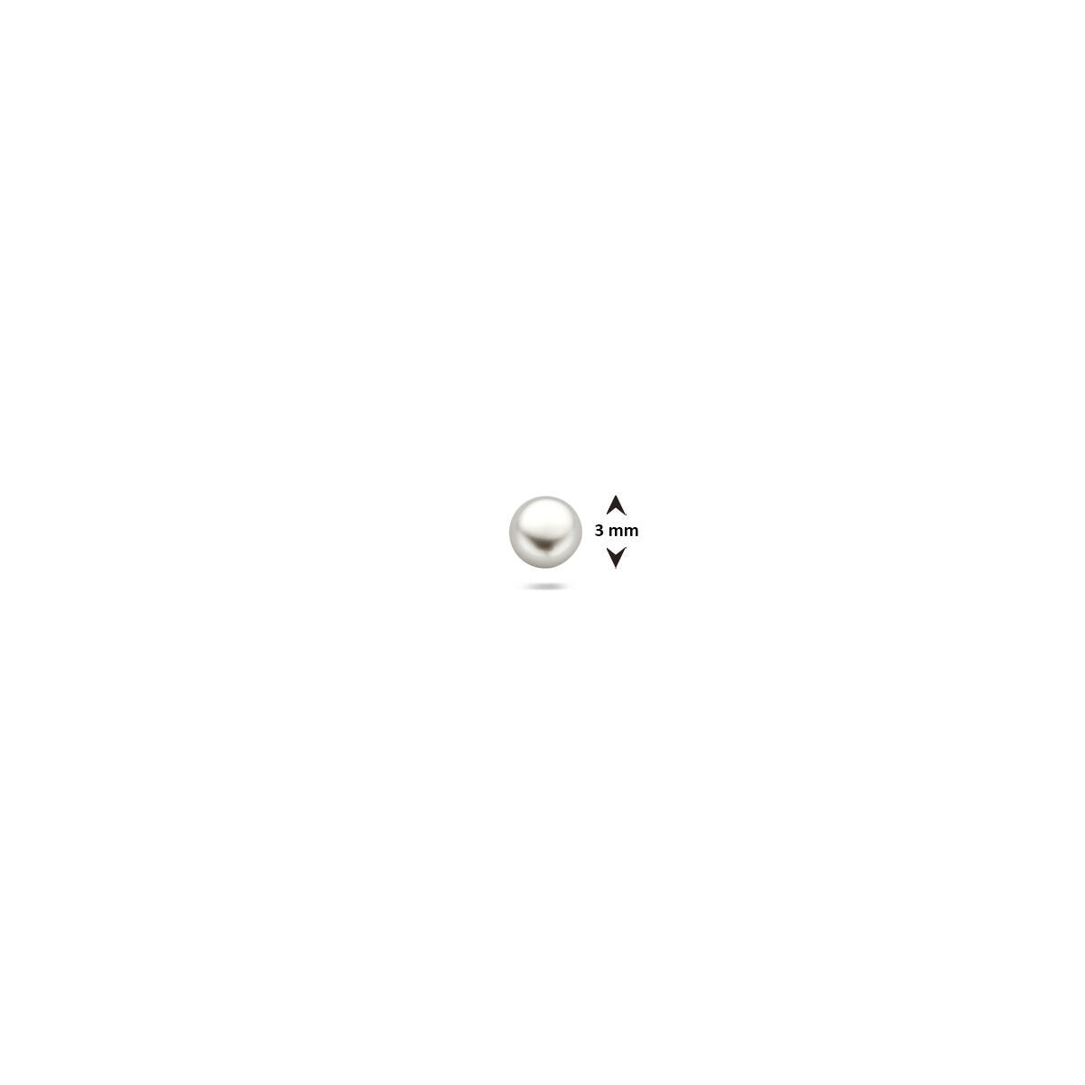 Piercing Flat Back in Argento con Perla d'Acqua Dolce – Argento 925 Rodiato