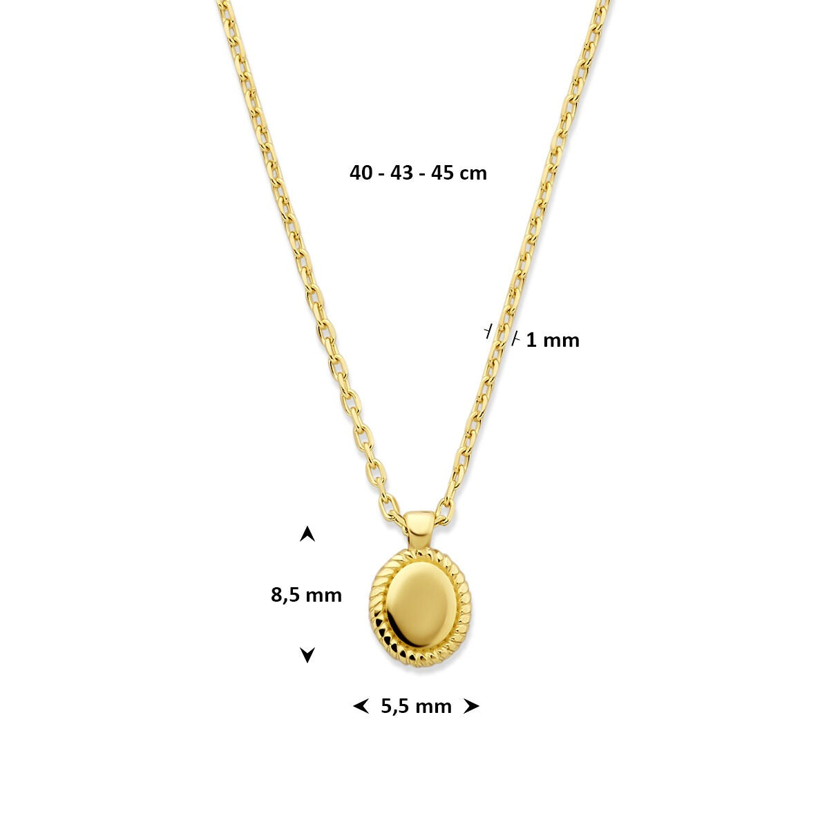 Collana in oro giallo 14k con ciondolo – eleganza raffinata
