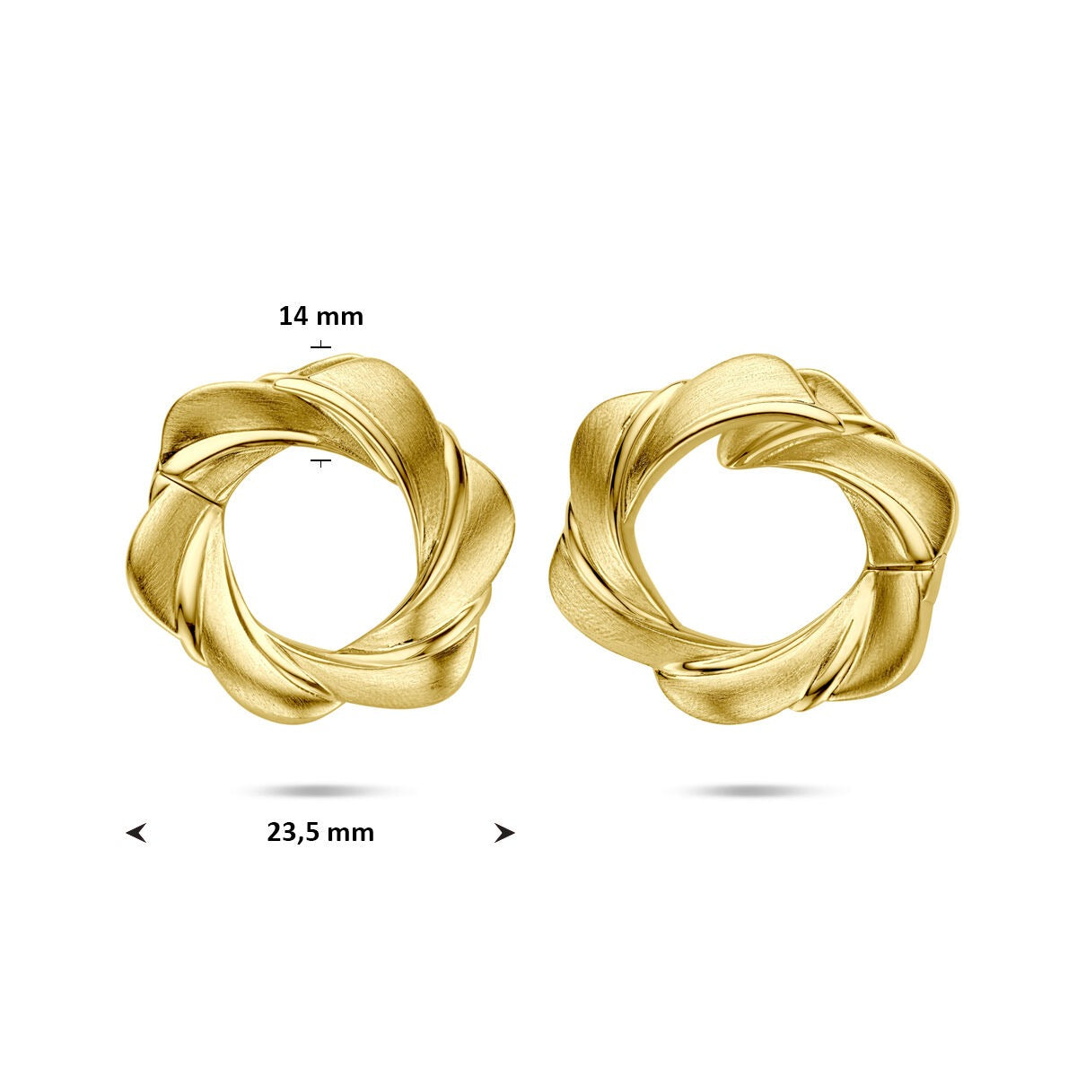 Orecchini a cerchio placcati in argento dorato – argento 925