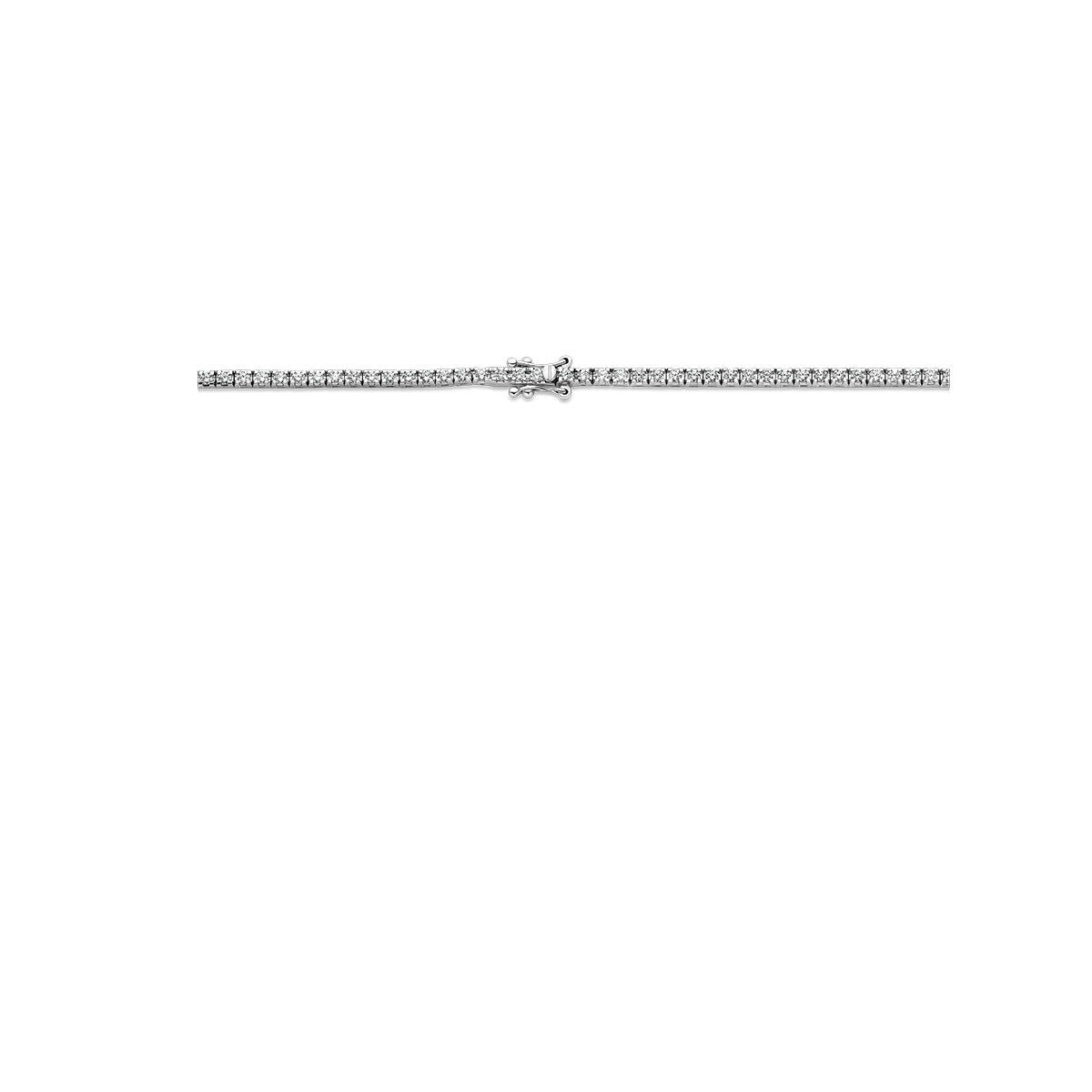 Collana tennis in oro bianco 14k con 3.00 ct di diamanti lab grown – taglio brillante