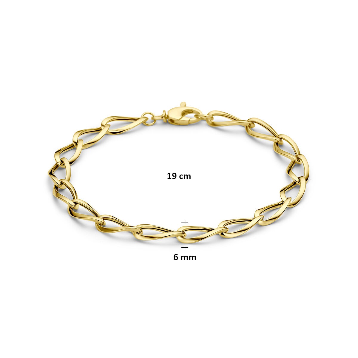 9k Geelgouden anker armband