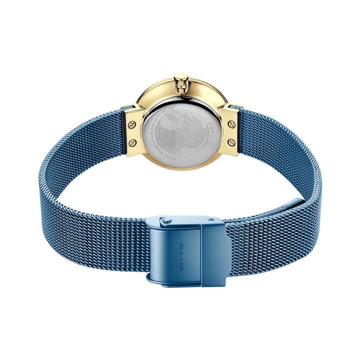 bering dames horloge blauwe wijzerplaat - 10725-339