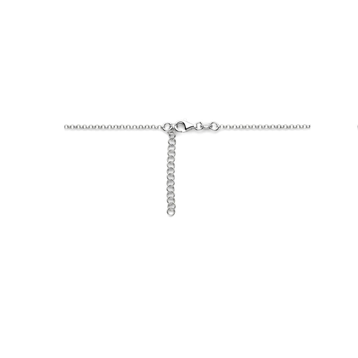 Collana da donna in argento con cuoricini – collana rodiata 41-45 cm
