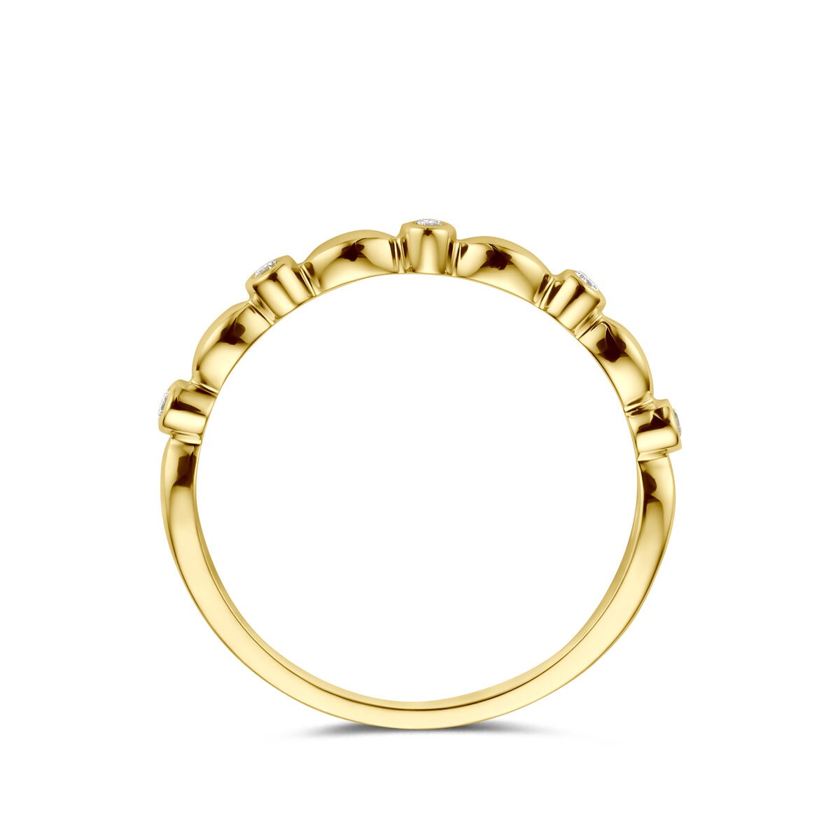 Anello da donna in oro giallo 14k con diamante – solitario raffinato