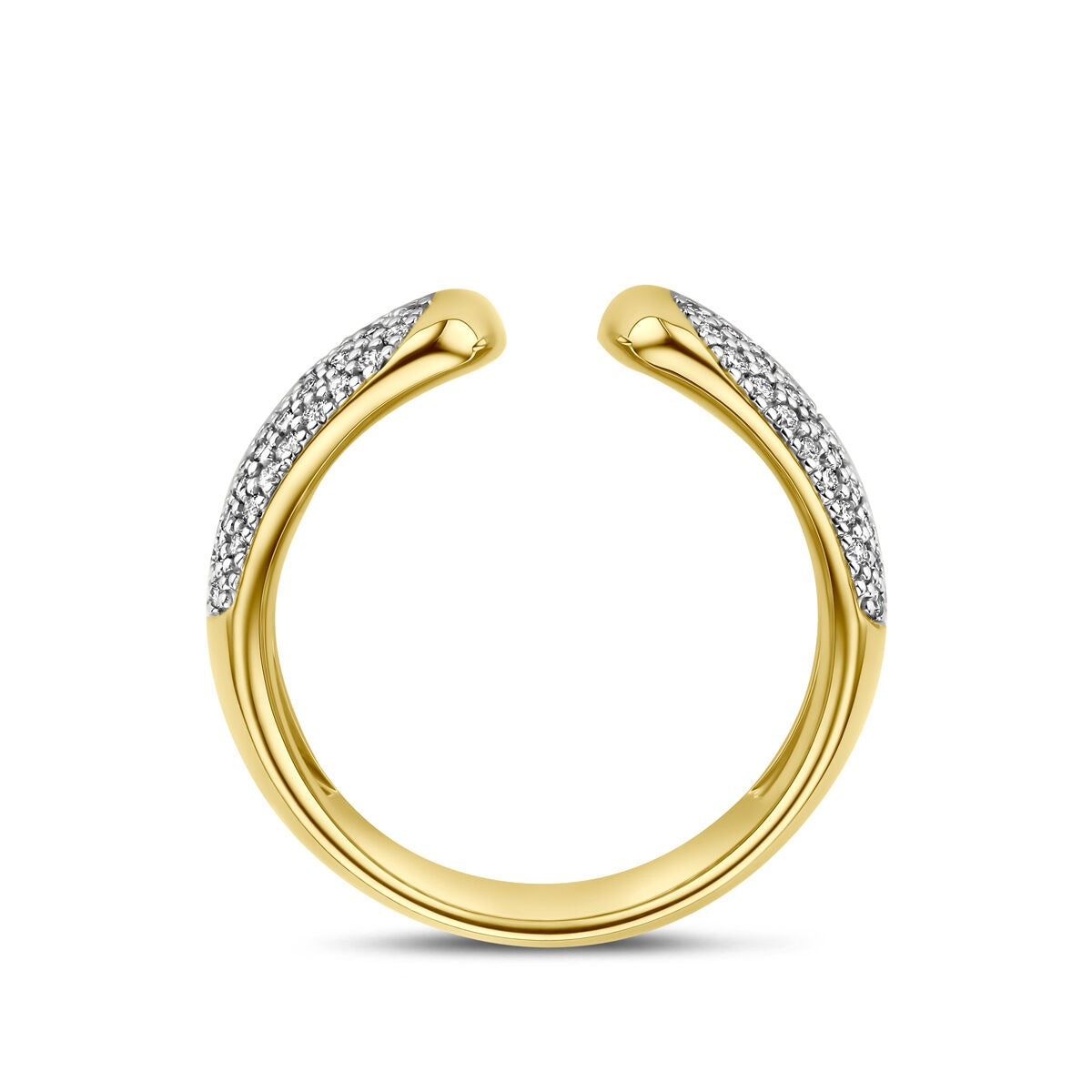 anello in oro giallo 14k con diamante