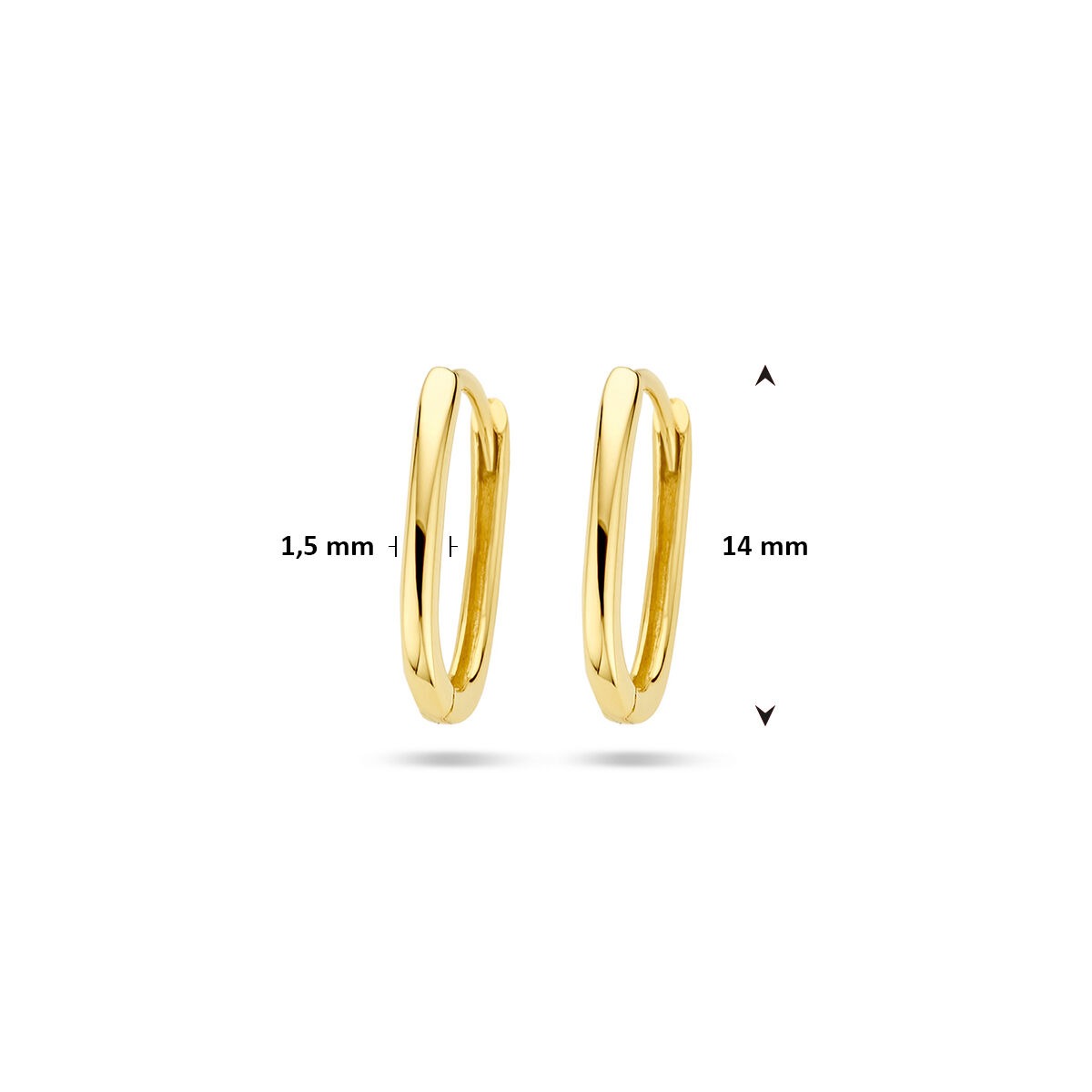 Cerchietti a cerniera paperclip in oro giallo 9k – Design minimalista con un tocco moderno