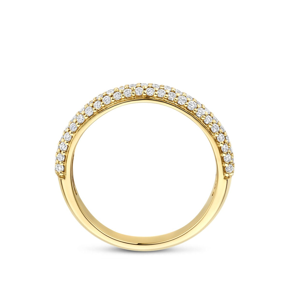 Anello in Oro Giallo 14k con Diamante Lab Grown 0.48 ct