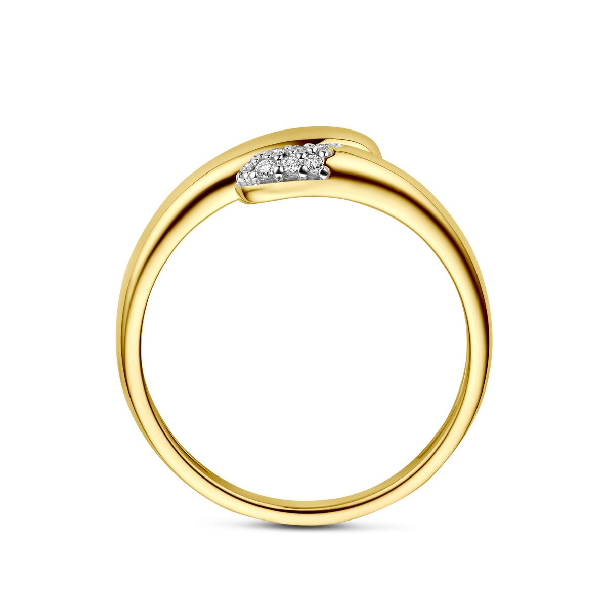 Anello in oro giallo 14k con diamante