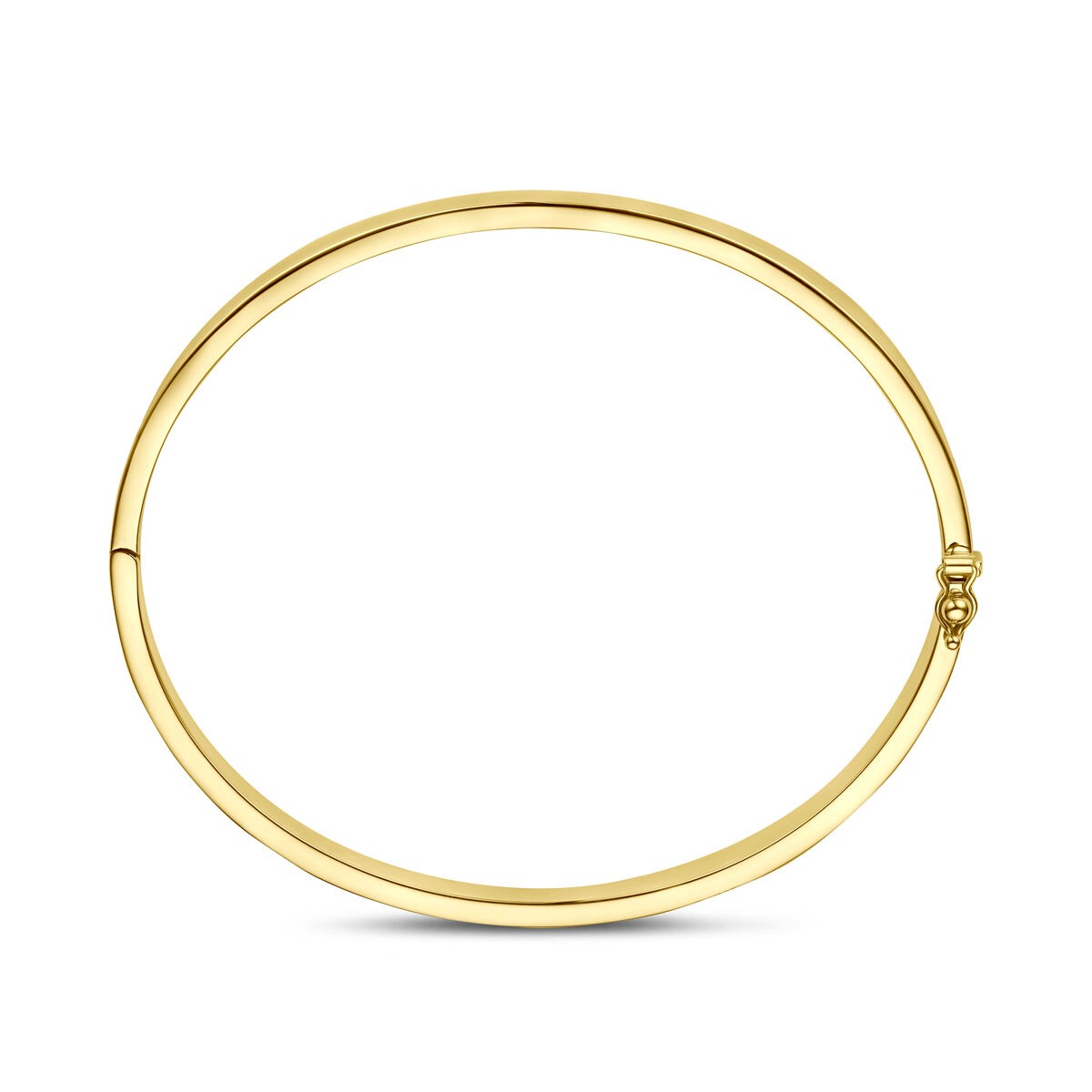 9k Bracciale bangle in oro giallo con anima in argento