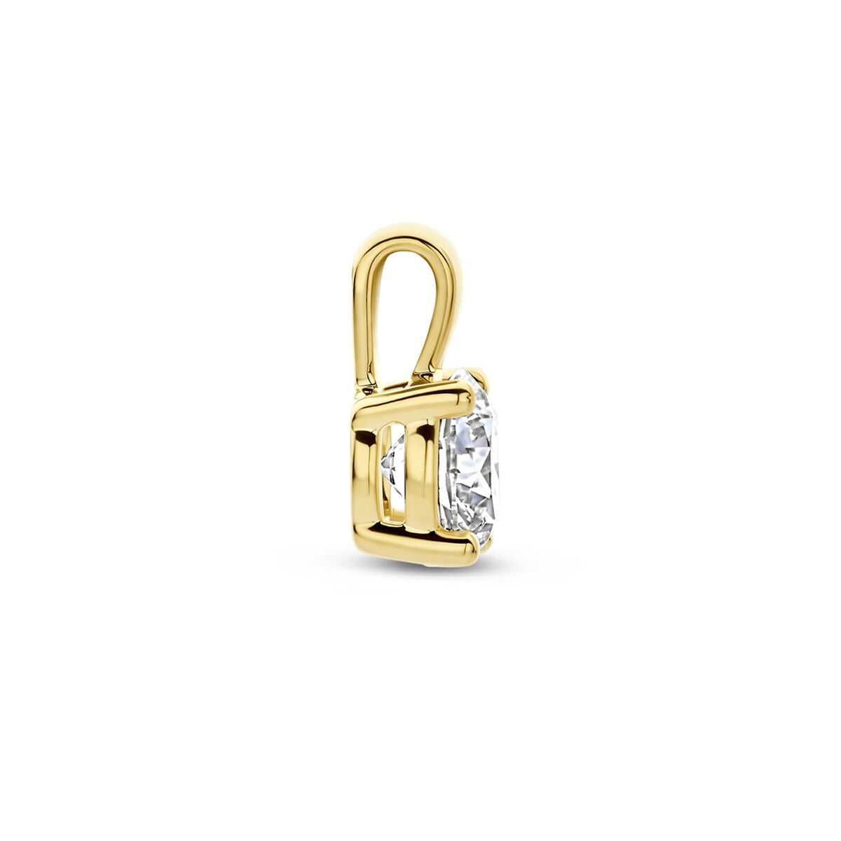 Ciondolo in oro giallo 14k con diamante lab grown – Taglio brillante 0,50 ct