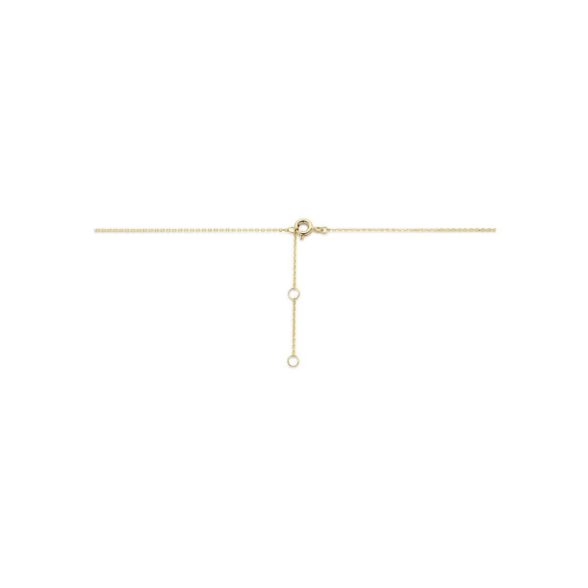 Collana in oro giallo 14k con infinito e cuoricini