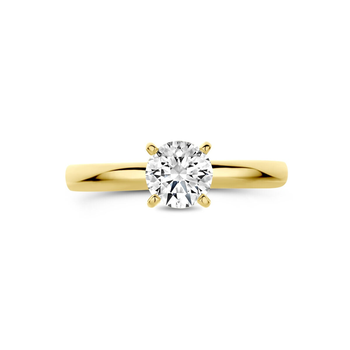 Anello in oro giallo 14k con diamante lab grown 0.75ct