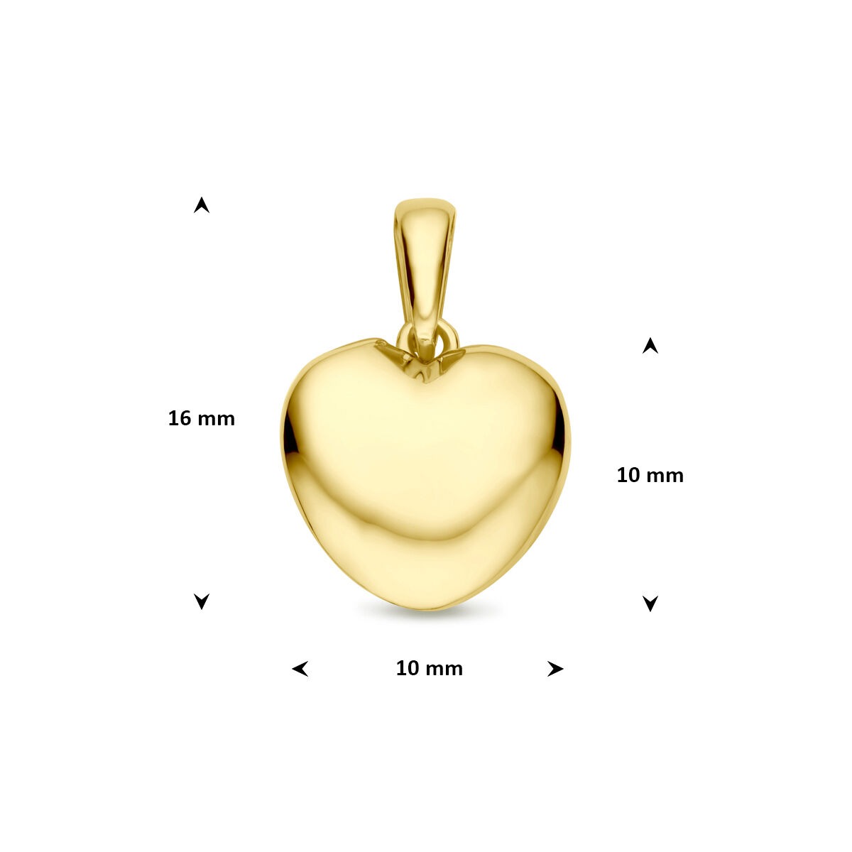 9k Geelgouden hanger hartje