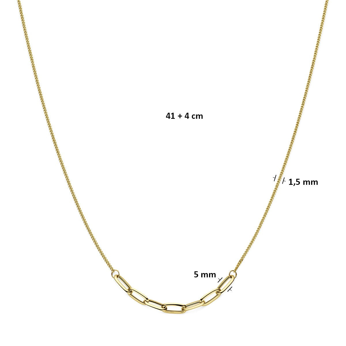 14k Geelgouden dames collier