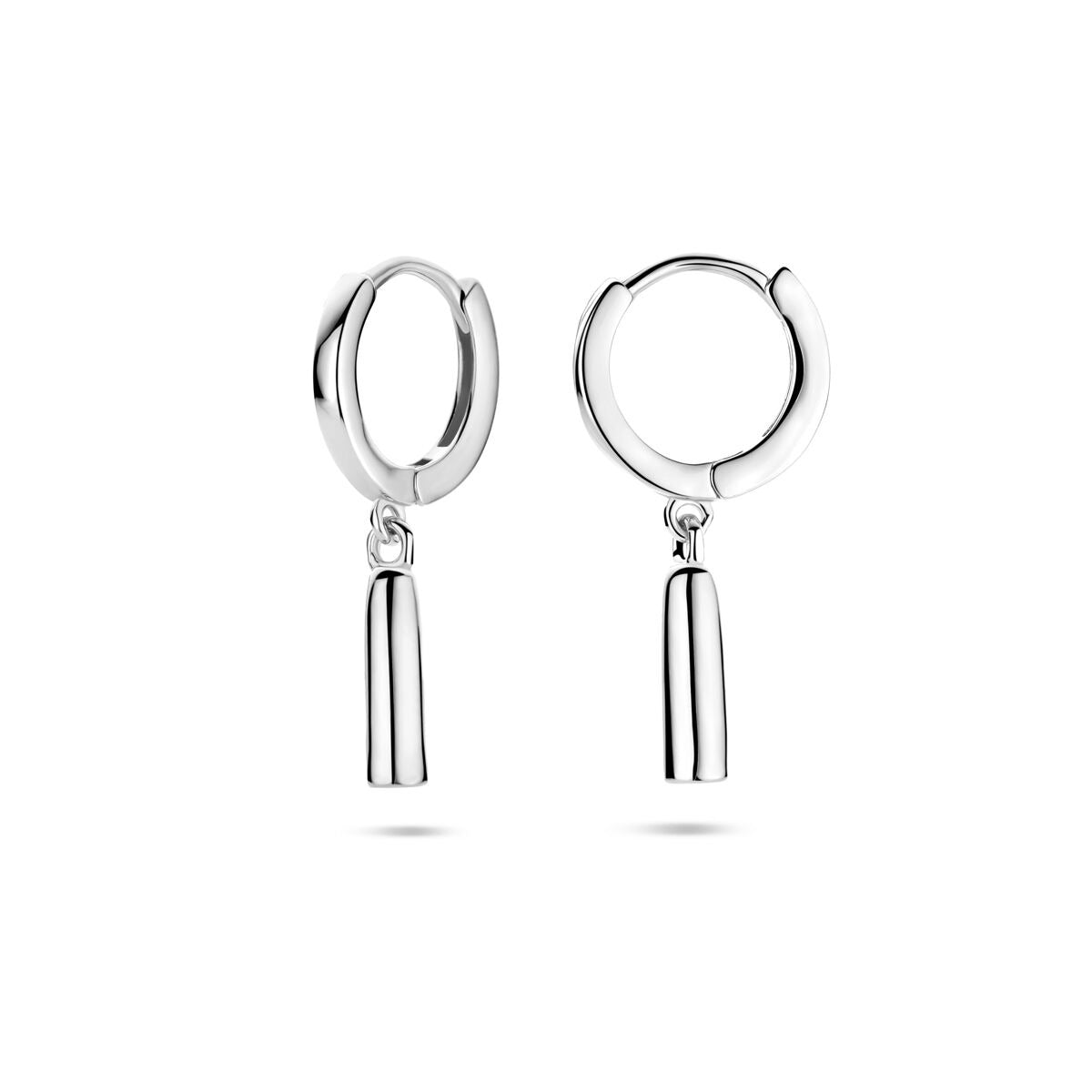 Orecchini a cerchio in argento – argento 925 rodiato